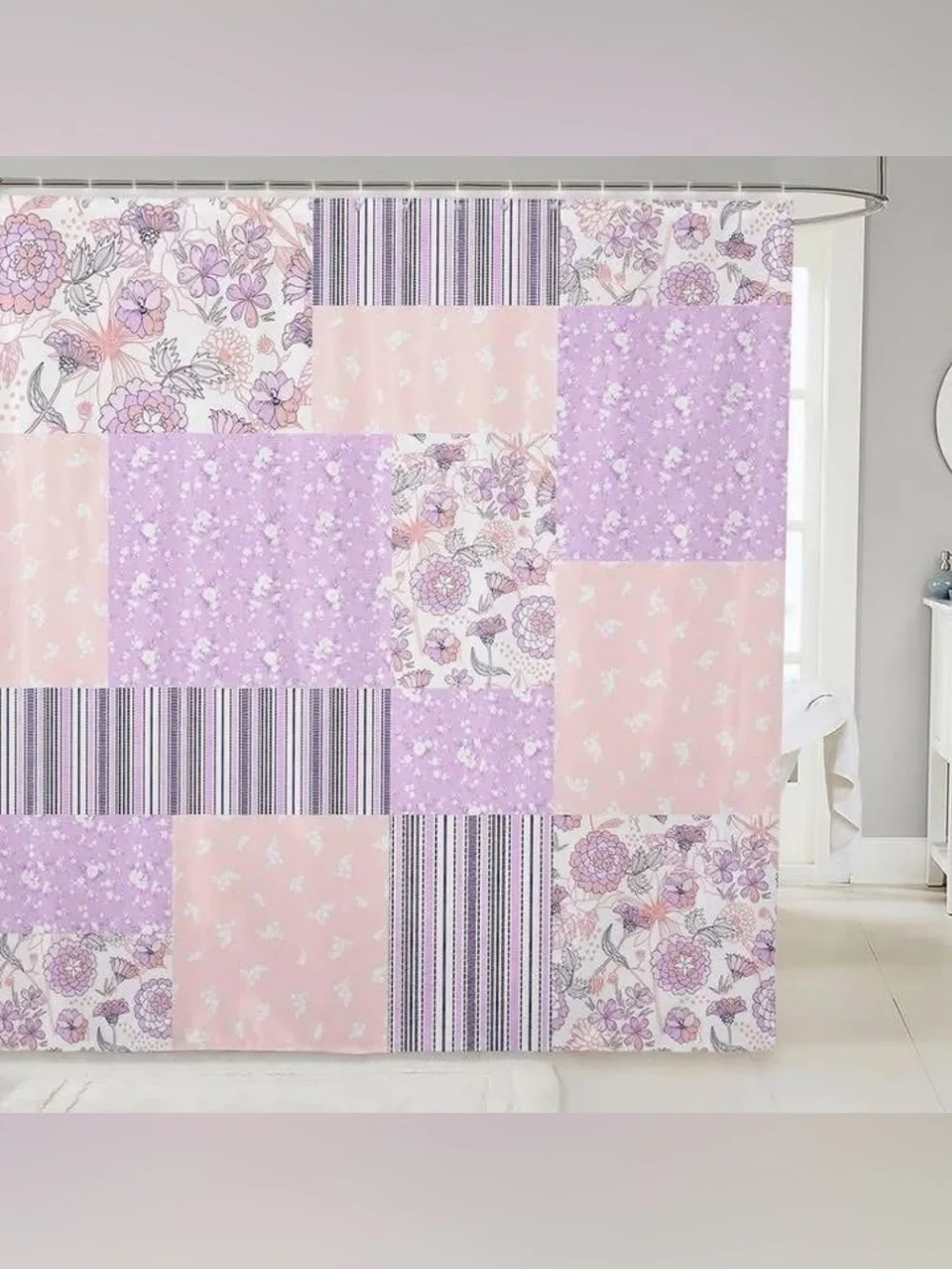 Feelyou Cute Floral Bath Curtain 72